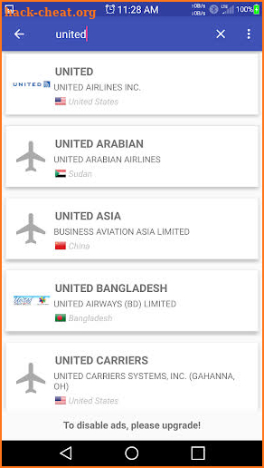 ATC Callsigns screenshot