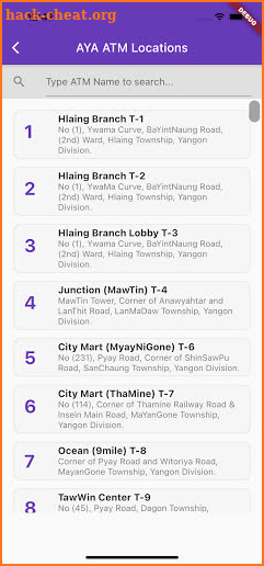 ATM Locations (Myanmar) screenshot