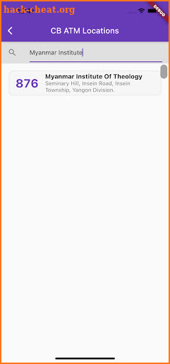 ATM Locations (Myanmar) screenshot