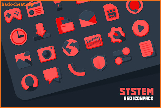 Atom Red Iconpack screenshot