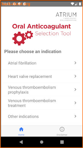 Atrium App - Stroke Risk Calculator screenshot