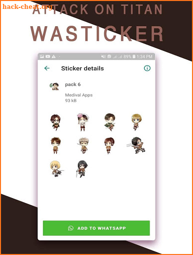 Attack On Titan WASticker screenshot