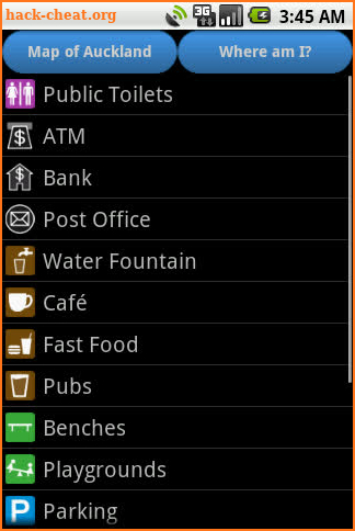 Auckland Amenities Map screenshot