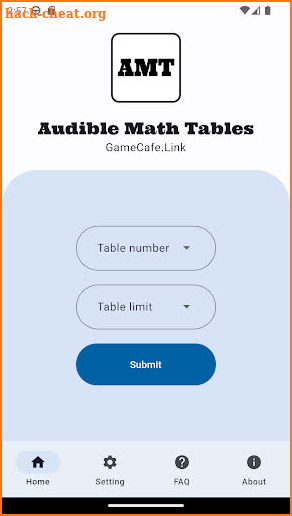 Audible Math Tables screenshot