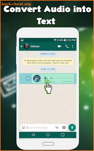 Audio to Text Converter for Whats Chat screenshot