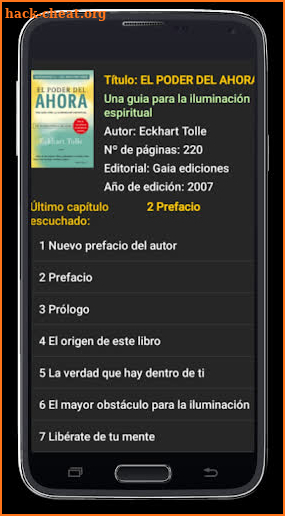 Audiolibro "El poder del ahora" screenshot