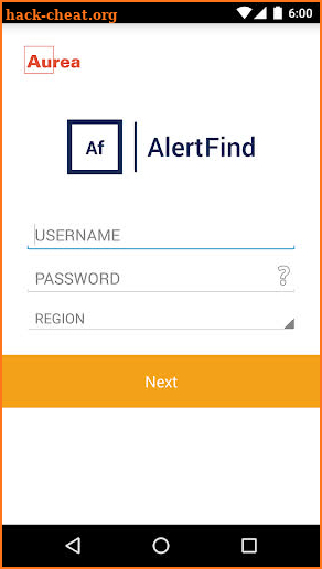 Aurea AlertFind screenshot