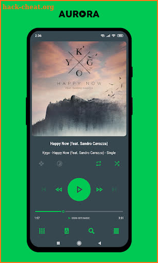 Aurora - Material Poweramp v3 Skin screenshot