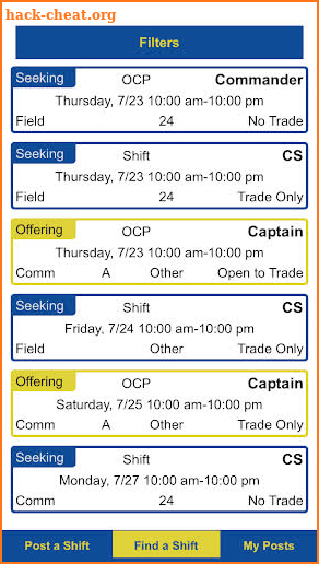 Austin EMS Association Shift Request screenshot