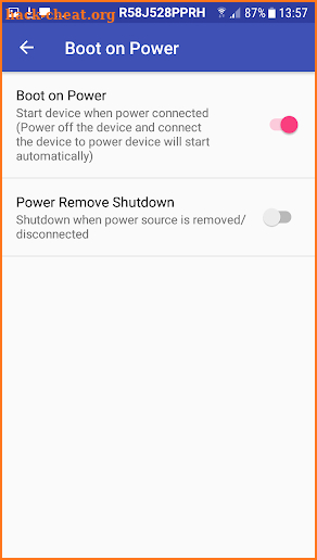 AUTO BOOT ON POWER (Samsung) screenshot