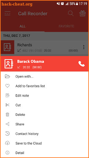 Auto call recorder Pro screenshot