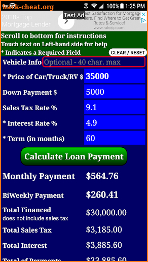 Auto Car Loan Payment Calculator Free screenshot