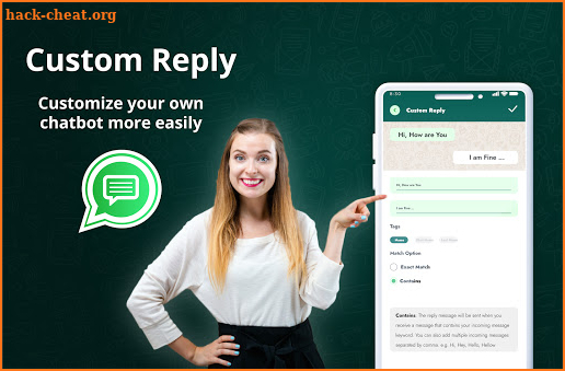 Auto reply app: Whatschat reply for WA and others. screenshot