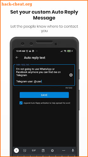 Auto Reply for WhatsApp & Facebook screenshot