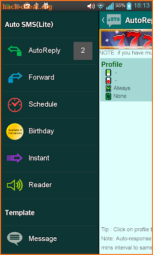 Auto SMS Lite(Autoresponder) screenshot