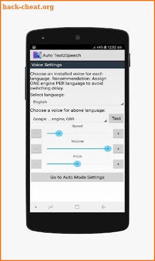 Auto Text2Speech screenshot