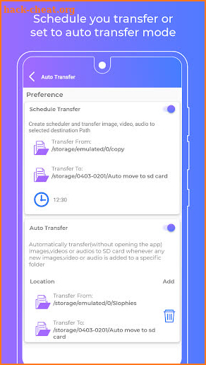 Auto Transfer To Sd Card screenshot