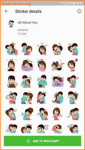 Autocollants Histoire d'amour - WAStickerApps screenshot