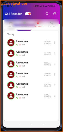 Automatic call recording: all call recorder screenshot