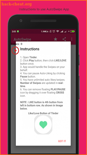 AutoSwipe : Best Auto Liker for Tinder screenshot