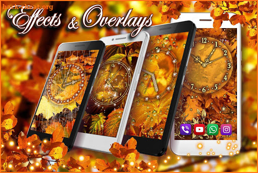 Autumn Clock HD Live Wallpaper screenshot