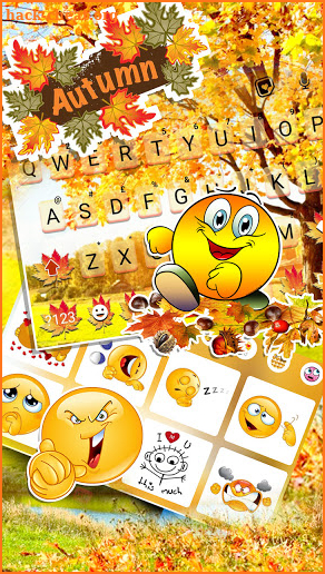 Autumn Nature Keyboard Background screenshot