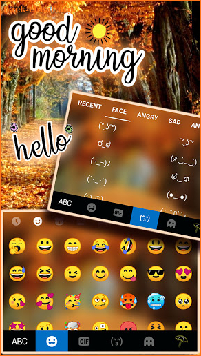 Autumn Trees Keyboard Background screenshot