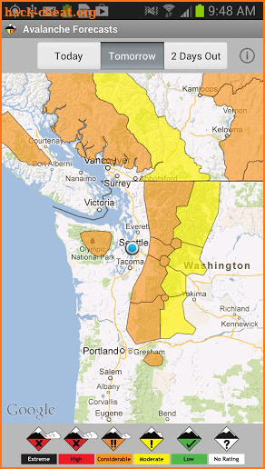 Avalanche Forecasts screenshot