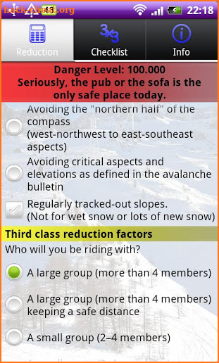 Avalanche Risk screenshot