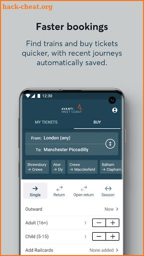 Avanti West Coast - Book Cheap Train Tickets screenshot