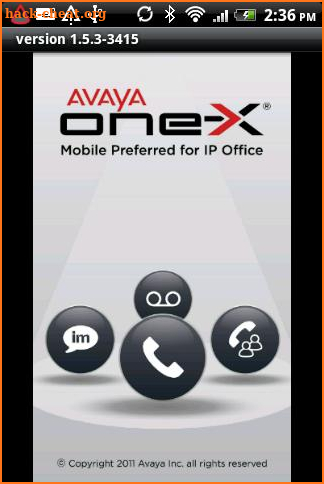 Avaya one-X® Mobile for IPO screenshot