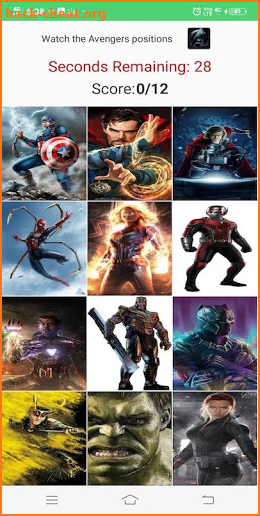 Avengers Cards Flip Game screenshot