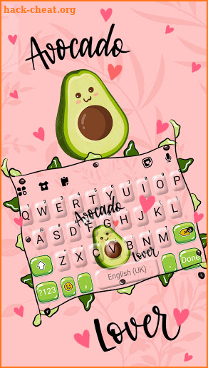 Avocado Lover Keyboard Background screenshot