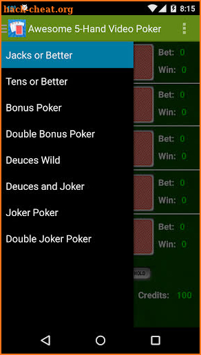 Awesome 5-Hand Video Poker screenshot