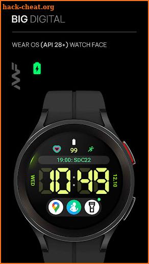 Awf Big Digital - Wear OS face screenshot