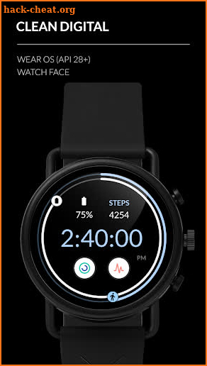 Awf Clean Digital - watch face screenshot