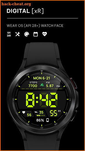 Awf Digital [xR] - watch face screenshot