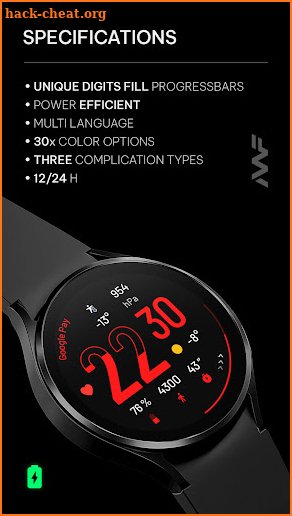 Awf Fit 3 - watch face screenshot