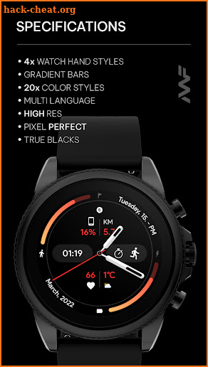 Awf Fit Dash [A] - watch face screenshot