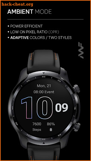 Awf Gradient - Wear OS 3 face screenshot