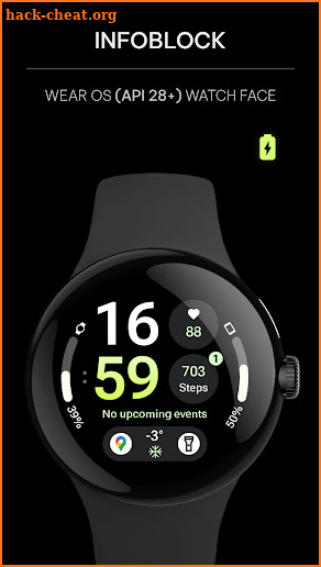 Awf InfoBlock: Wear OS face screenshot