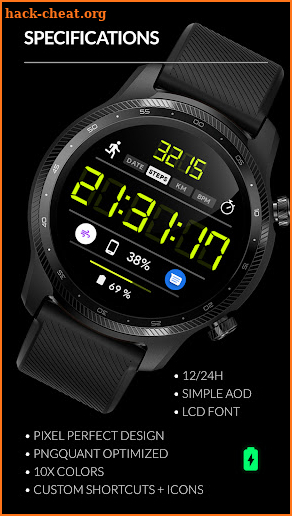 Awf LCD Digital - watch face screenshot