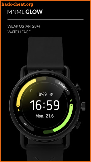 Awf Mnml Glow - watch face screenshot