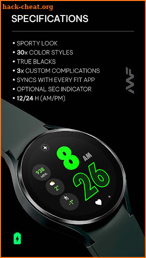 Awf RUN [PRO] - watch face screenshot