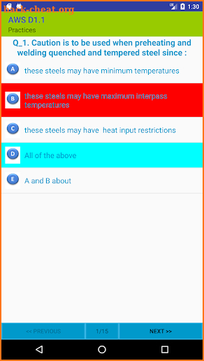 AWS D1.1 Practices and Exams screenshot