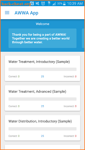 AWWA Exam Prep screenshot