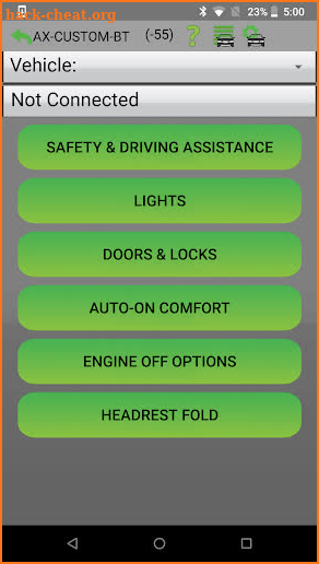 Axxess Bluetooth® Interface screenshot