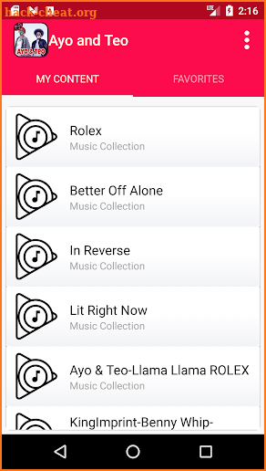 Ayo & Teo Music Lyric screenshot