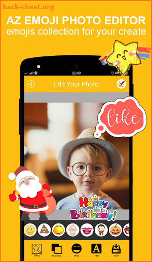 AZ emoji photo editor – free stickers screenshot