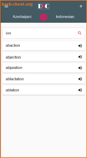 Azerbaijani - Indonesian Dictionary (Dic1) screenshot